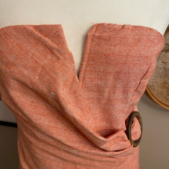 Revolve Line & Dot Zoe Strapless Dress in Orange - Picture 7 of 15